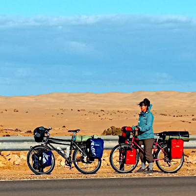 Bild von der Fahrradreise durch die Sahara von Marokko nach Senegal