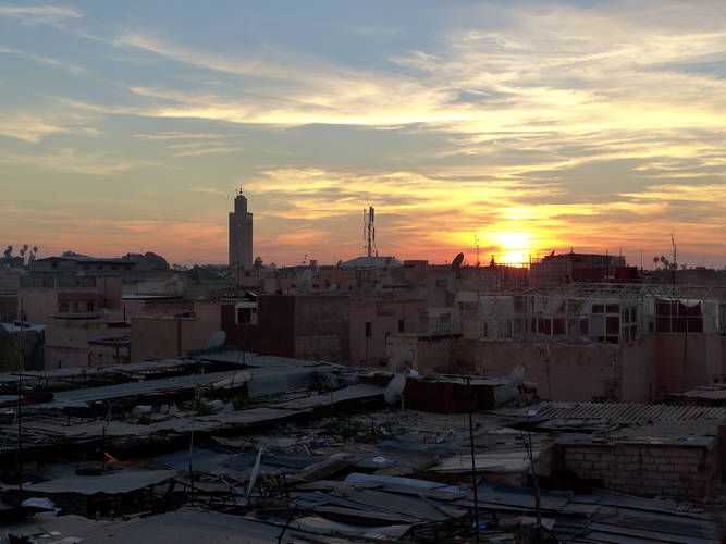 Marrakesch Sonnenuntergang