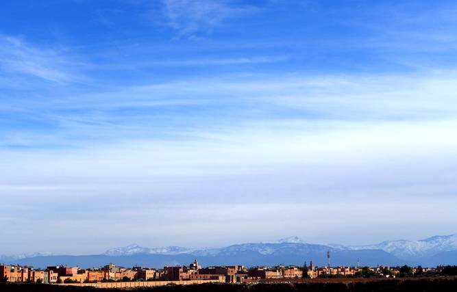Marrakesch Blick auf Atlasgebirge