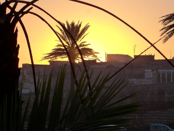 Sonnenuntergang Töpferviertel