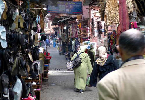Souks von Marrakesch Verkaufsstände