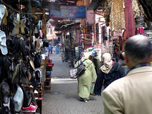 Souks von Marrakesch Verkaufsstände