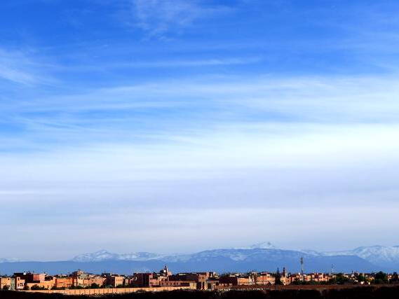 Marrakesch Blick auf Atlasgebirge