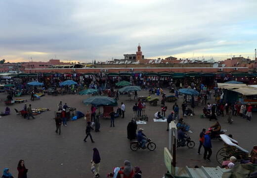 Marrakesch Djemaa el Fna vom Balkon