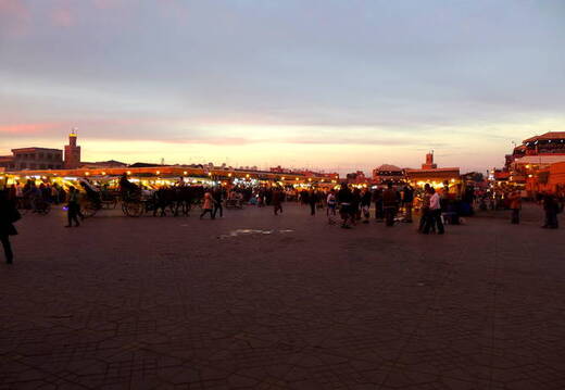 Marrakesch Djemaa el Fna Platz für Gaukler