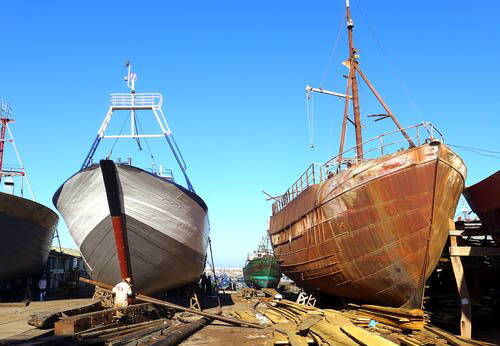 Fischerboote Reparatur