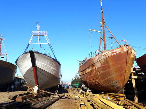 Fischerboote Reparatur