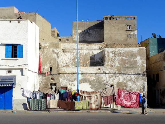 Trocknung Teppiche Straße