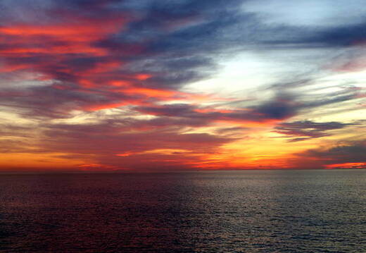 Sonnenuntergang über dem Meer
