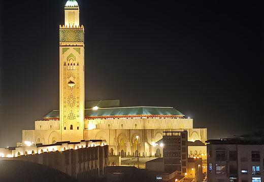 casablanca hassan2 moschee abend