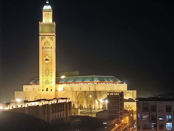 casablanca hassan2 moschee abend