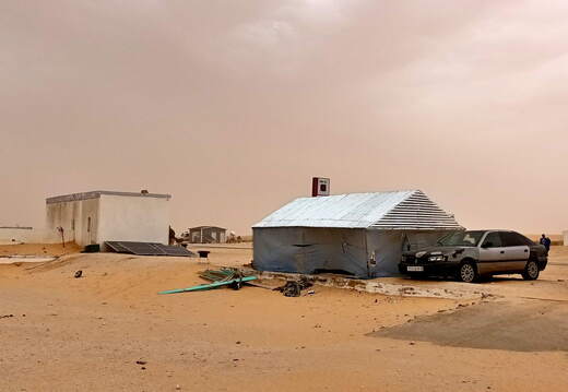 mauretanien sandsturm tankstelle