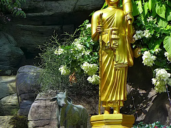 Thailand Bangkok Buddha Garten Stehend