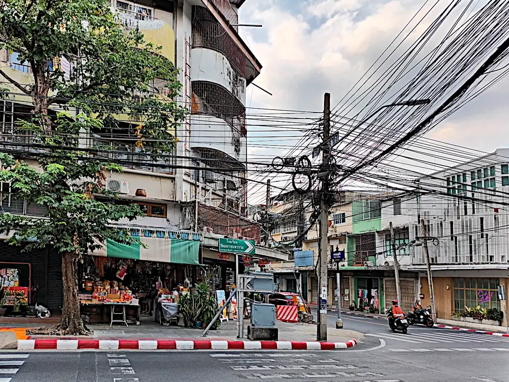 Thailand Bangkok Strasse Elektrik