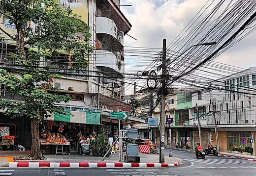 Thailand Bangkok Strasse Elektrik