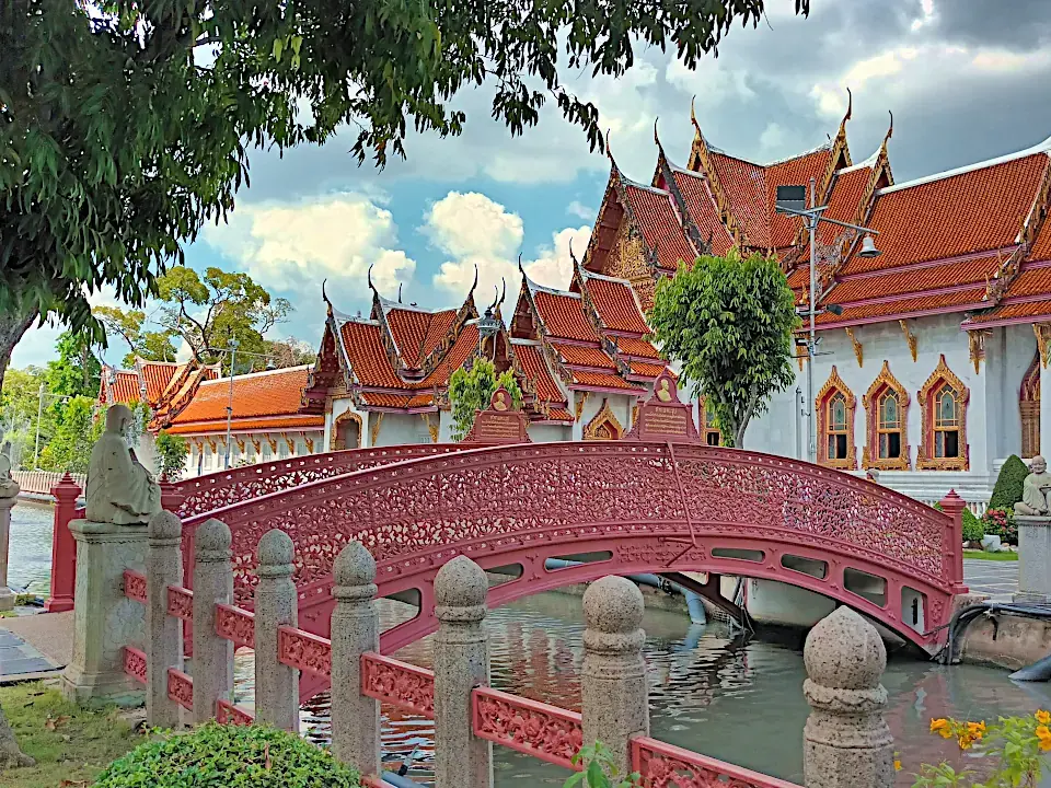 Thailand Bangkok Tempel Bruecke