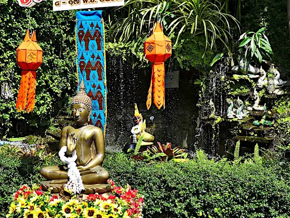 Thailand Bangkok Tempel Buddha Garten