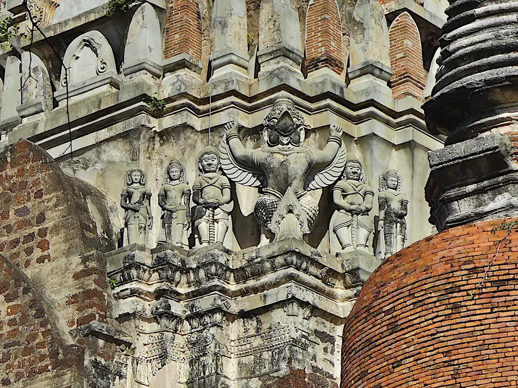 Thailand Ayutthaya Geschichtspark Wat Ratchaburana Detail