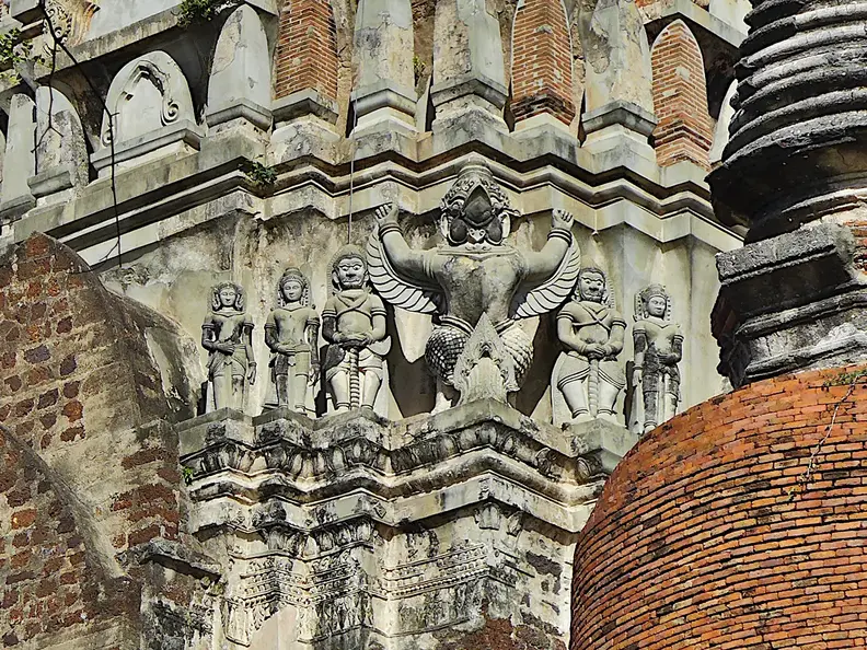 Thailand Ayutthaya Geschichtspark Wat Ratchaburana Detail