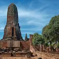Thailand Ayutthaya Geschichtspark Wat Ratchaburana Turm