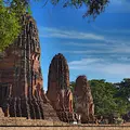 Thailand Ayutthaya Geschichtspark Wat Tuerme