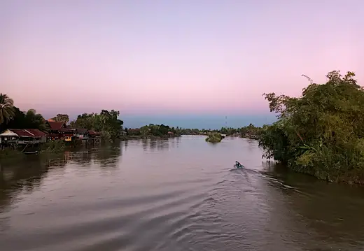 Laos Mekong Don Det Abendstimmung