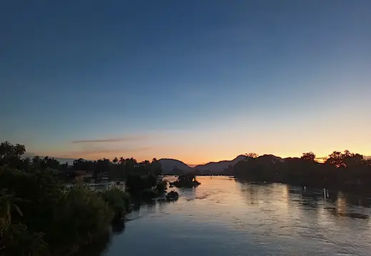 Laos Mekong Don Det Abendstimmung3