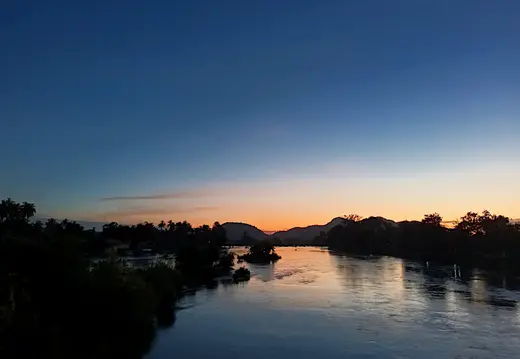 Laos Mekong Don Det Abendstimmung2
