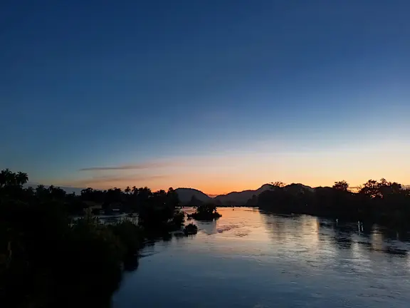 Laos Mekong Don Det Abendstimmung2