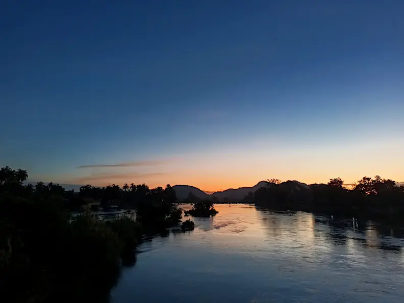 Laos Mekong Don Det Abendstimmung2