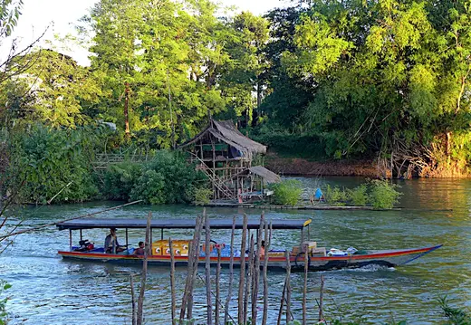 Laos Mekong Don Det Boot Transport