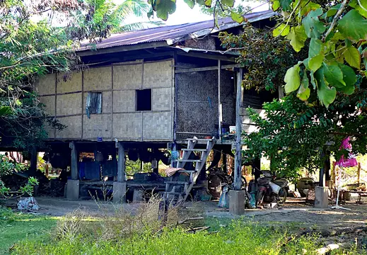 Laos Mekong Don Det Holzhaus Bambus