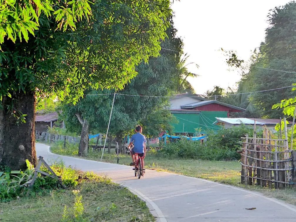 Laos Mekong Don Det Junge Fahrrad