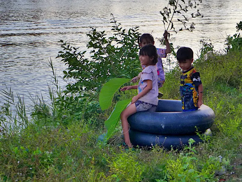 Laos Mekong Don Det Kinder Spielen