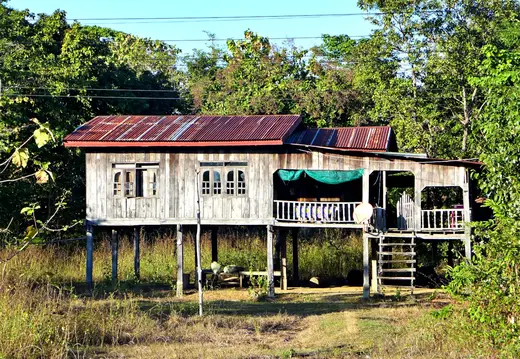 Laos Mekong Don Det Traditionelles Holzhaus