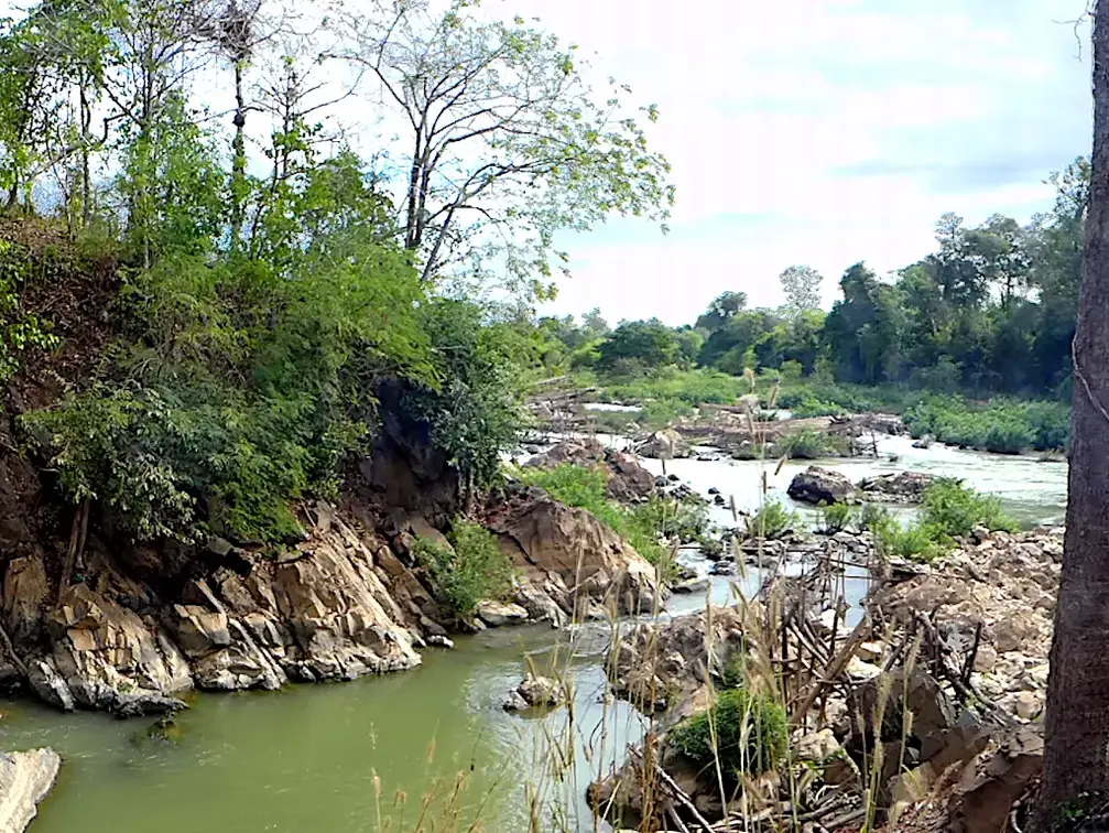 Laos Mekong Don Det Wildbach Panorama