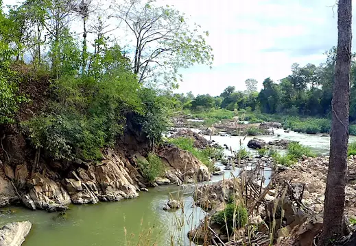 Laos Mekong Don Det Wildbach Panorama