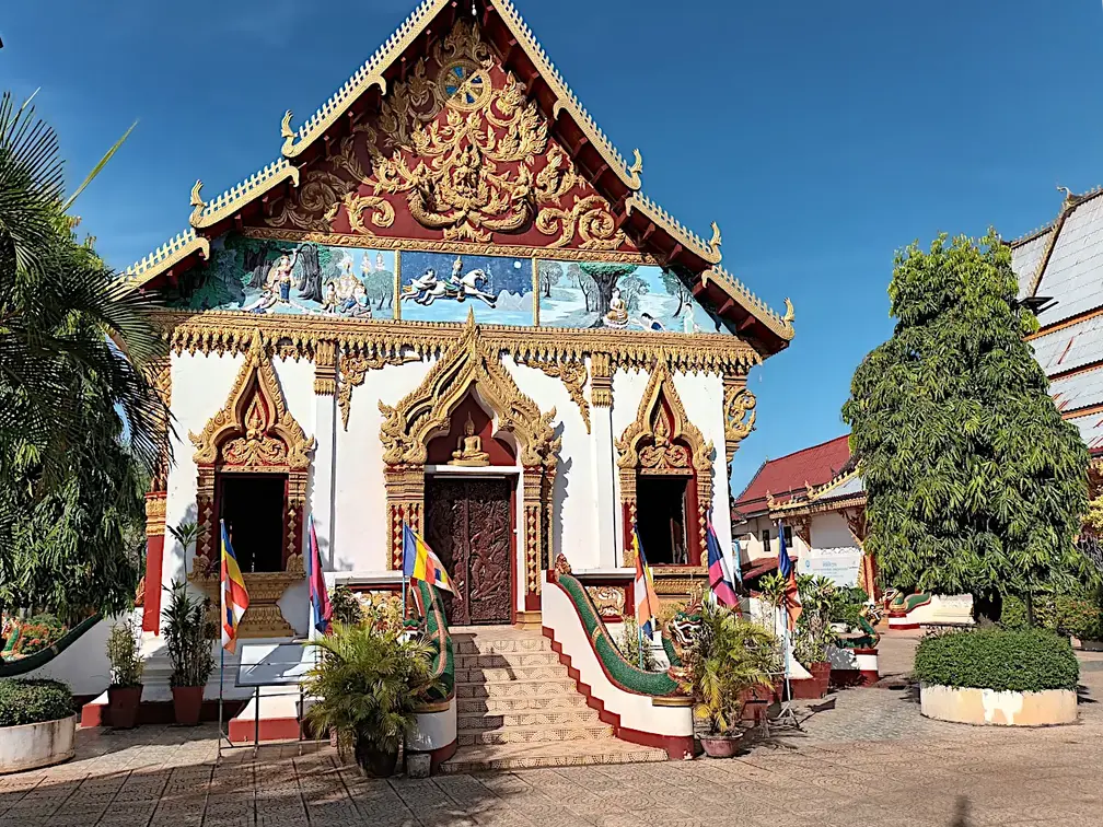 Laos Pakse Tempel Nebengebaeude