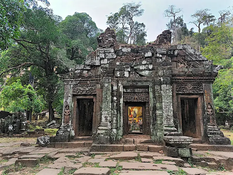 Laos Wat Phu Tempel Hindu Hauptgebaeude