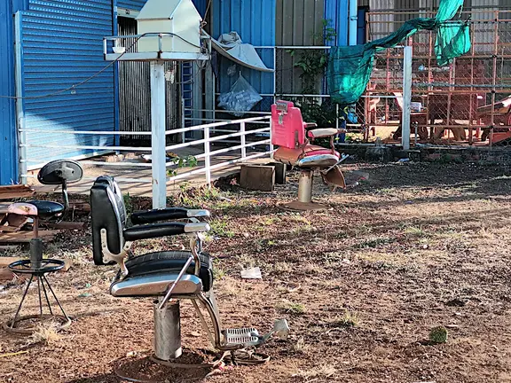 Kambodscha Hinterhof