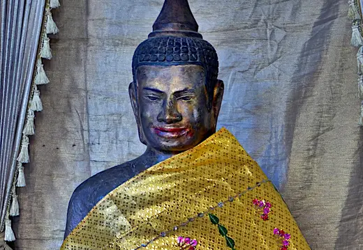 Kambodscha Angkor Tempel Buddha Bronze