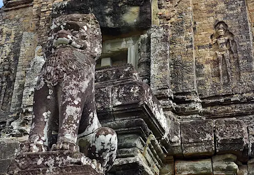 Kambodscha Angkor Tempel Detail Statue