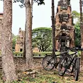 Kambodscha Angkor Tempel Fahrraeder
