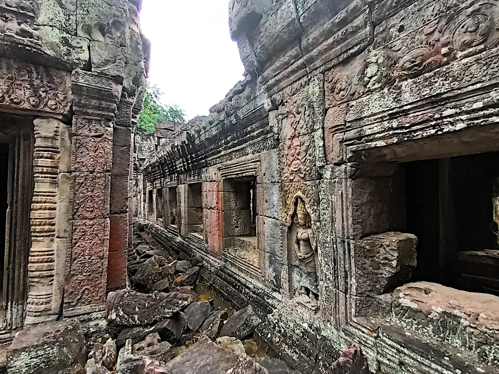 Kambodscha Angkor Tempel Ruine Relief