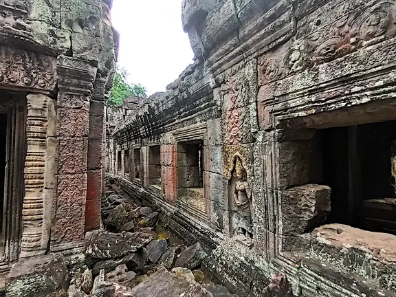Kambodscha Angkor Tempel Ruine Relief