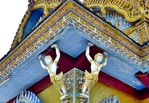Kambodscha Phnom Sampow Tempel Dach Verzierung