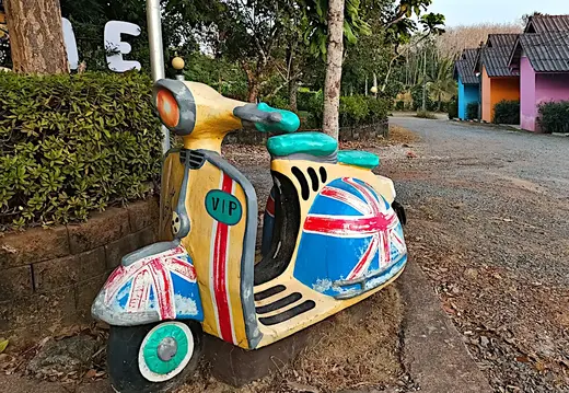 Thailand Provinz Chanthaburi Stadt Unterkunft Vespa