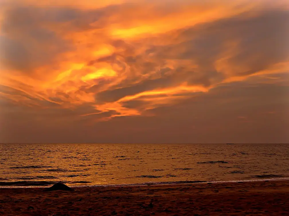 Thailand Provinz Chanthaburi Strand Sonnenuntergang