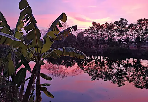 Thailand Provinz Trat Unterkunft Abendstimmung