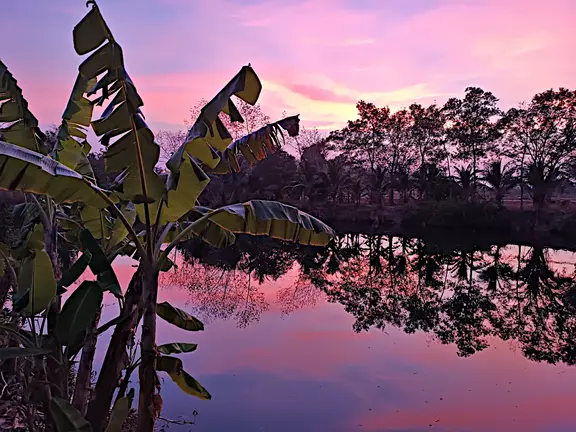 Thailand Provinz Trat Unterkunft Abendstimmung